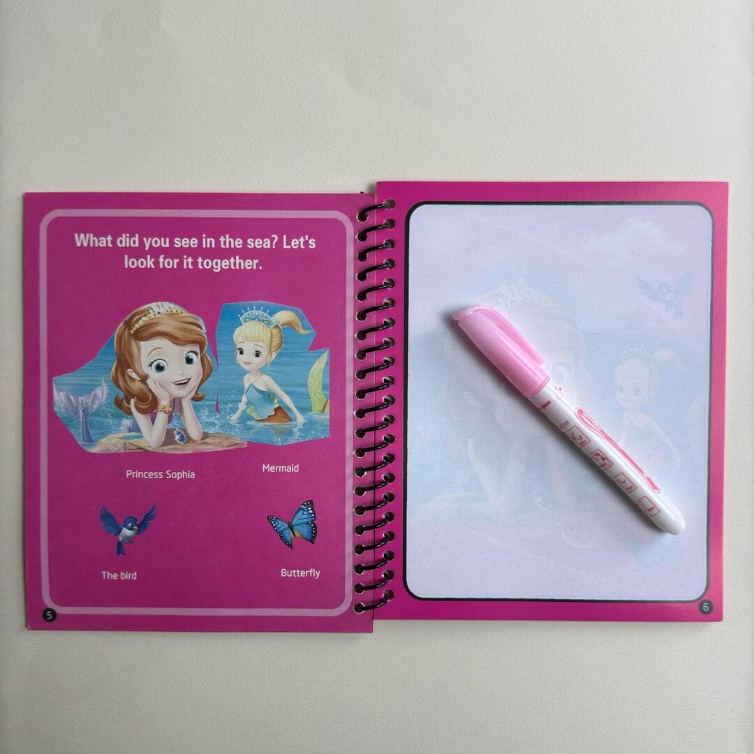 كتاب التلوين السحري للأطفال – Magic Water Book (pink queen) 2