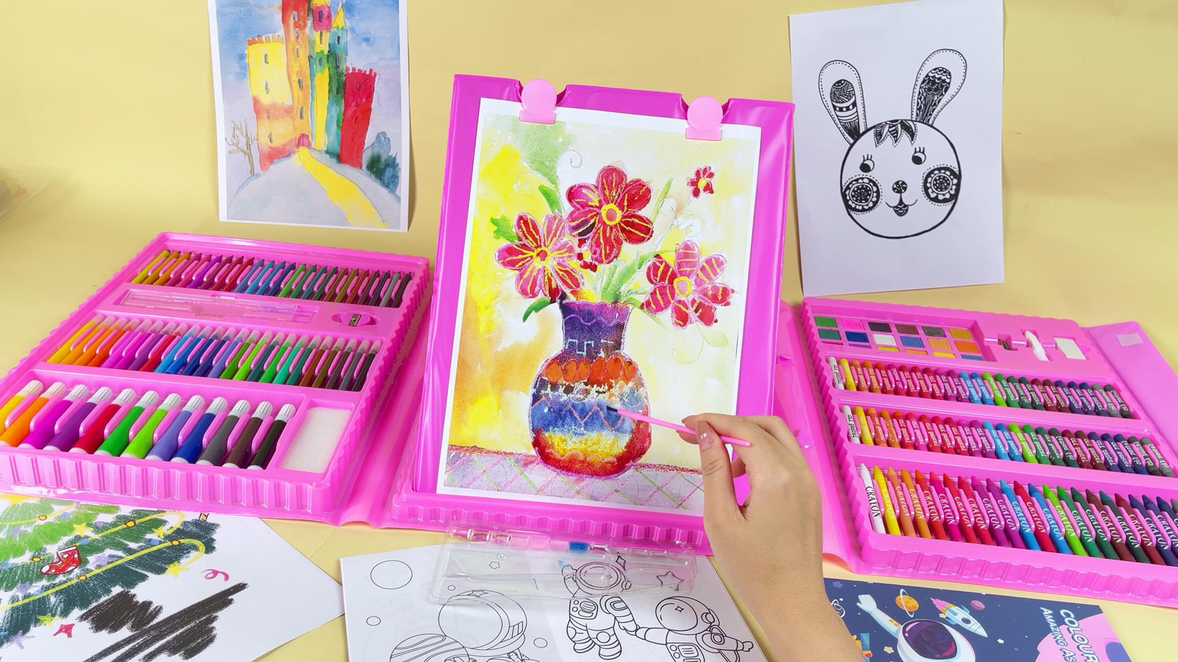 مجموعة أدوات رسم 208 قطعة للأطفال 5